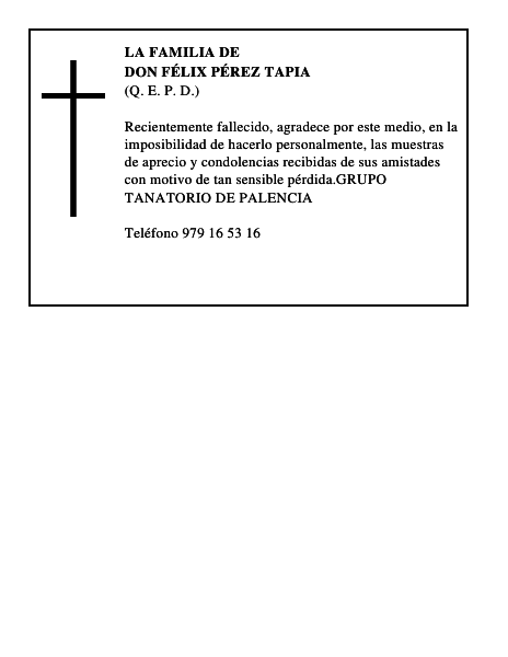 DON FÉLIX PÉREZ TAPIA