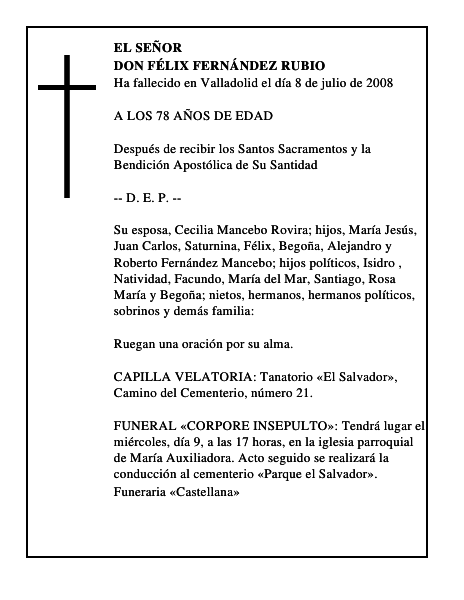 DON FÉLIX FERNÁNDEZ RUBIO