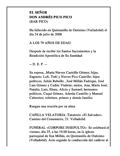 DON ANDRÉS PICO PICO