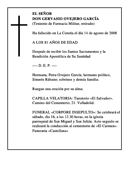 DON GERVASIO OVEJERO GARCÍA