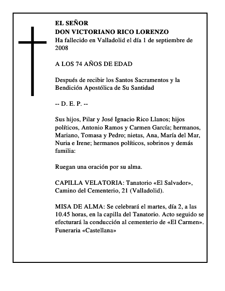 DON VICTORIANO RICO LORENZO