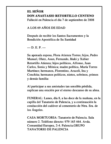DON ANASTASIO RETORTILLO CENTENO