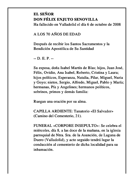 DON FÉLIX ENJUTO SENOVILLA