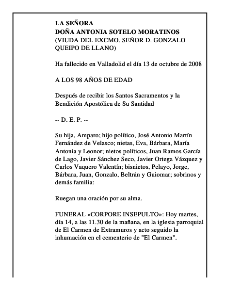 DOÑA ANTONIA SOTELO MORATINOS