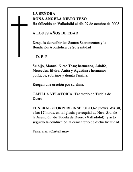 DOÑA ÁNGELA NIETO TESO