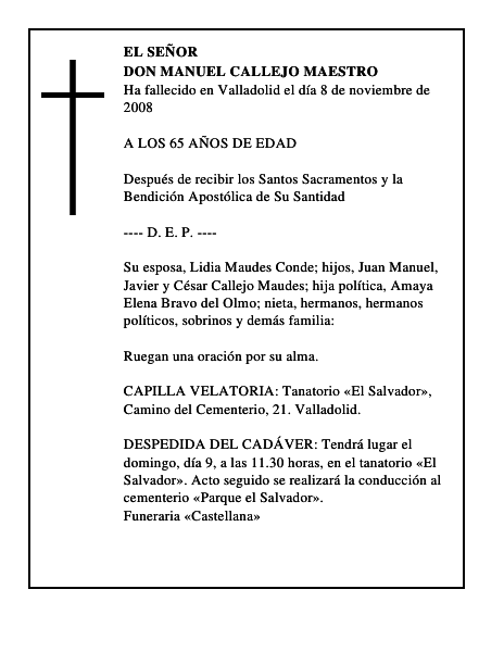 DON MANUEL CALLEJO MAESTRO