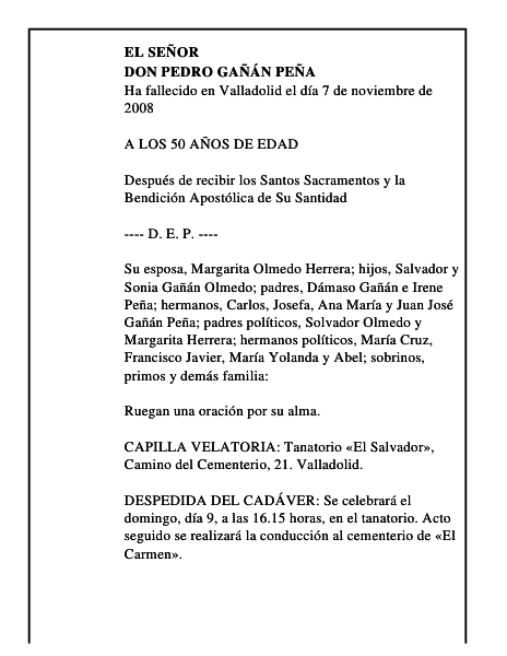 DON PEDRO GAÑÁN PEÑA