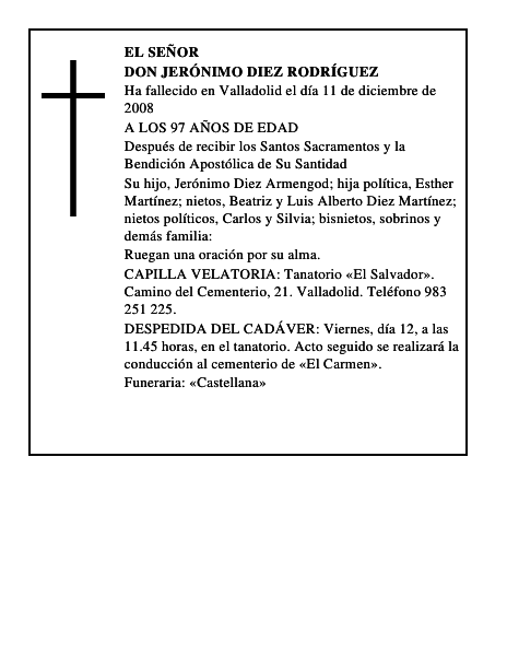 DON JERÓNIMO DIEZ RODRÍGUEZ