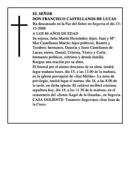 DON FRANCISCO CASTELLANOS DE LUCAS