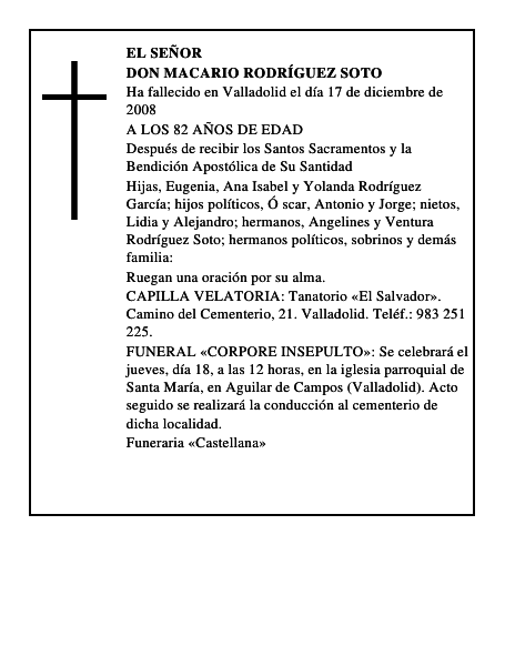 DON MACARIO RODRÍGUEZ SOTO