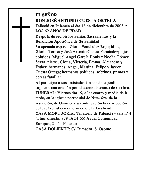DON JOSÉ ANTONIO CUESTA ORTEGA