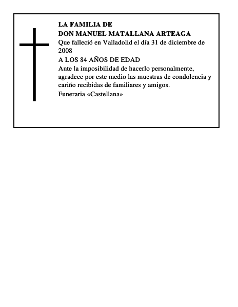 DON MANUEL MATALLANA ARTEAGA