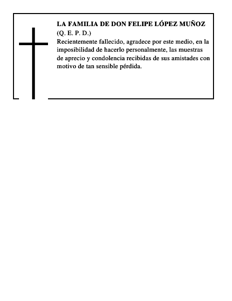 LA FAMILIA DE DON FELIPE LÓPEZ MUÑOZ