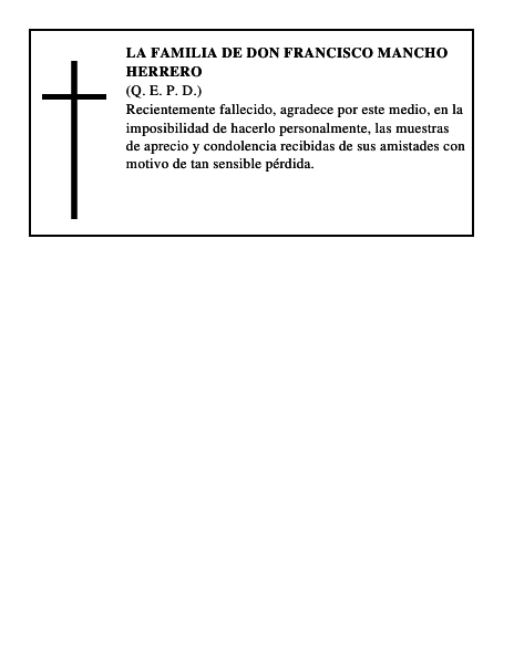 LA FAMILIA DE DON FRANCISCO MANCHO HERRERO