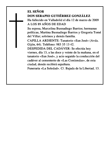 DON SERAPIO GUTIÉRREZ GONZÁLEZ