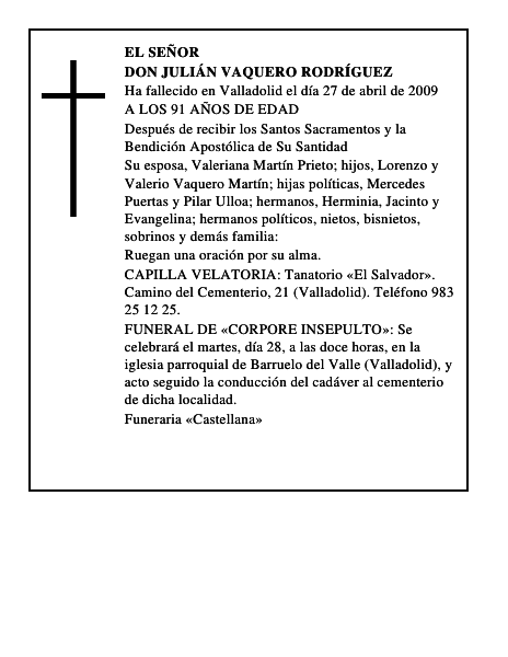 DON JULIÁN VAQUERO RODRÍGUEZ