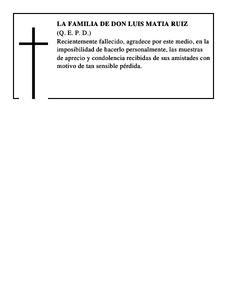 LA FAMILIA DE DON LUIS MATIA RUIZ