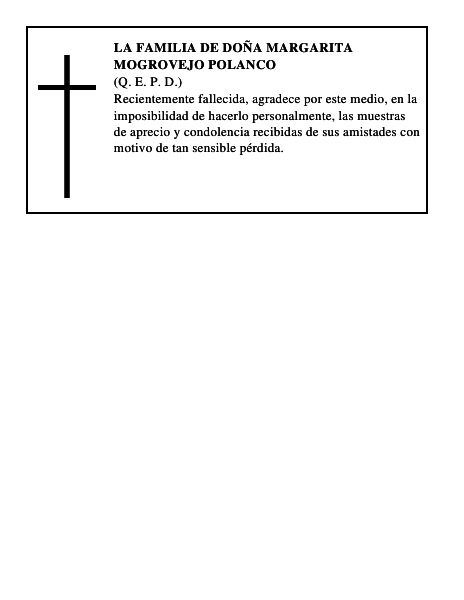 LA FAMILIA DE DOÑA MARGARITA MOGROVEJO POLANCO
