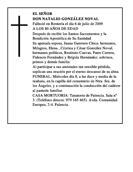 DON NATALIO GONZÁLEZ NOVAL
