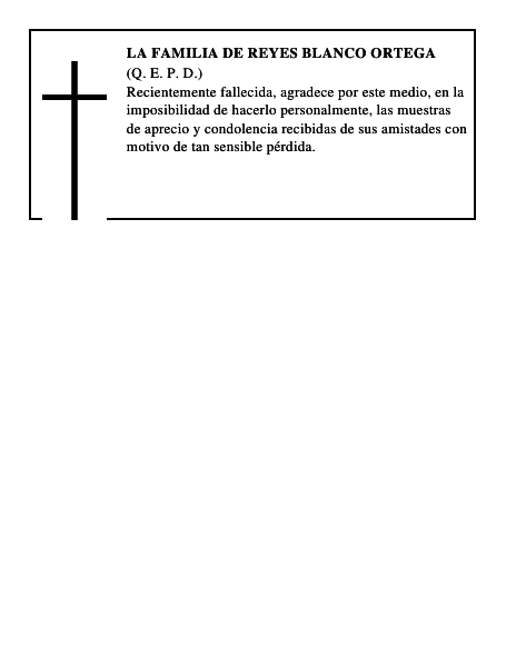 LA FAMILIA DE REYES BLANCO ORTEGA