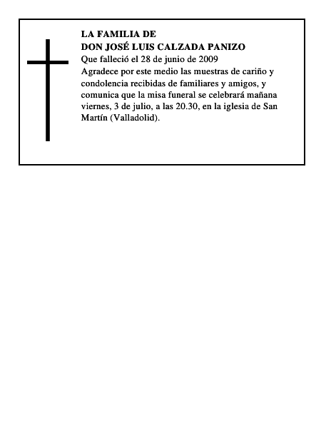 DON JOSÉ LUIS CALZADA PANIZO