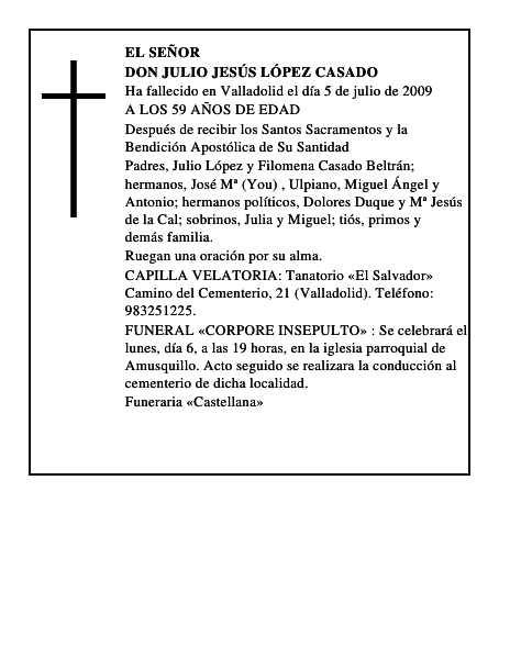 DON JULIO JESÚS LÓPEZ CASADO