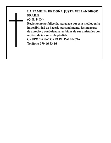 LA FAMILIA DE DOÑA JUSTA VILLANDIEGO FRAILE