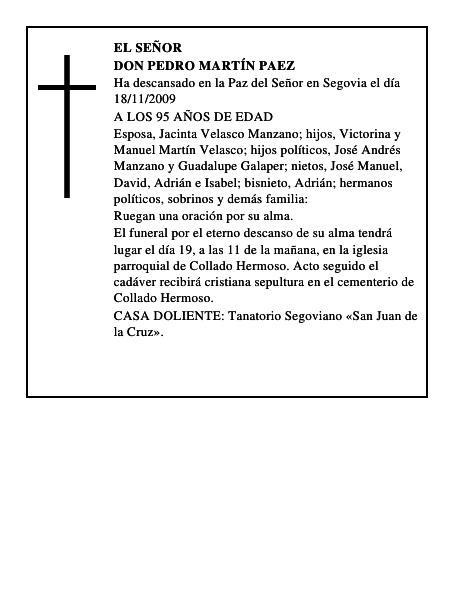 DON PEDRO MARTÍN PAEZ