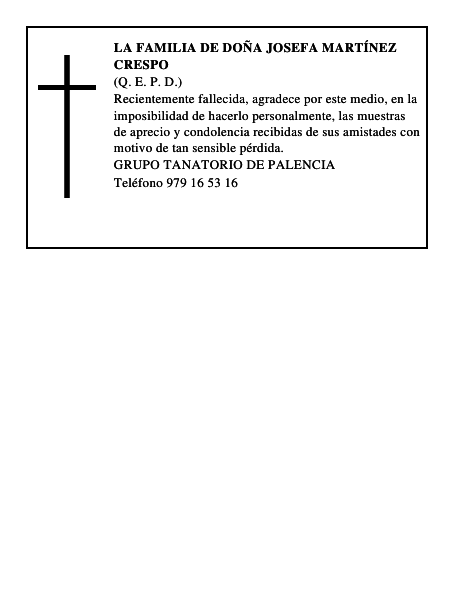 LA FAMILIA DE DOÑA JOSEFA MARTÍNEZ CRESPO