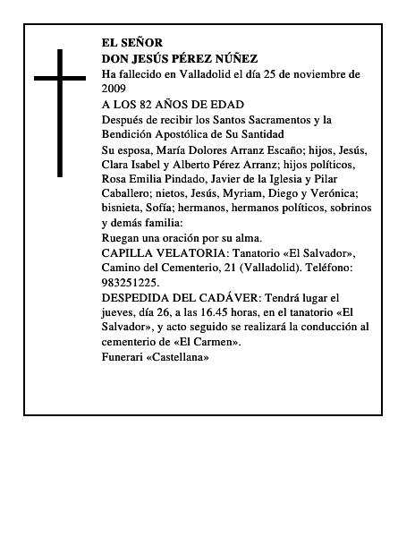DON JESÚS PÉREZ NÚÑEZ