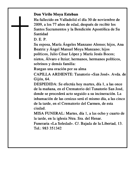 Don Virilo Moya Esteban