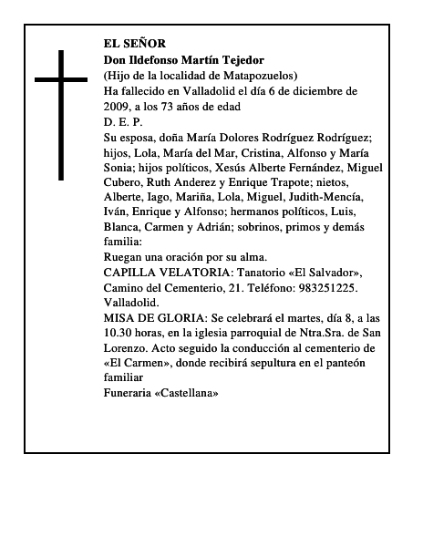 Don Ildefonso Martín Tejedor