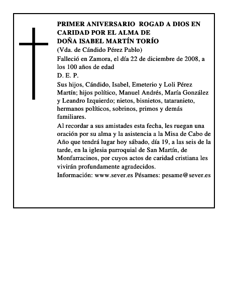 Doña Isabel Martín Torío
