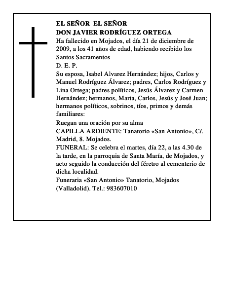 Don Javier Rodríguez Ortega