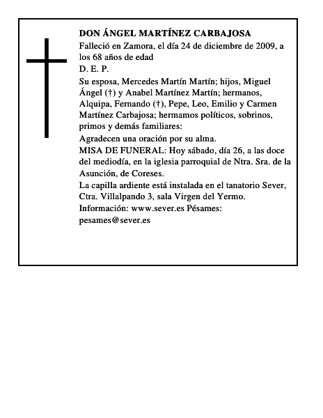 Don Ángel Martínez Carbajosa