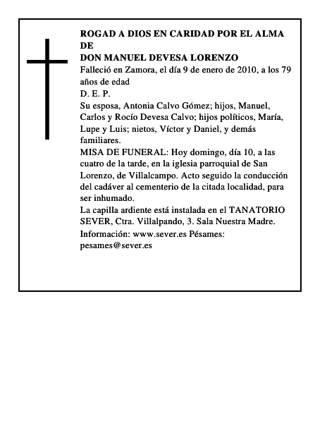 Don Manuel Devesa Lorenzo