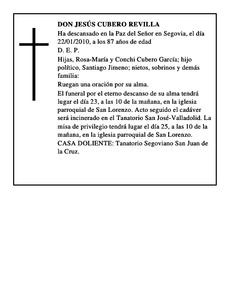 Don Jesús Cubero Revilla