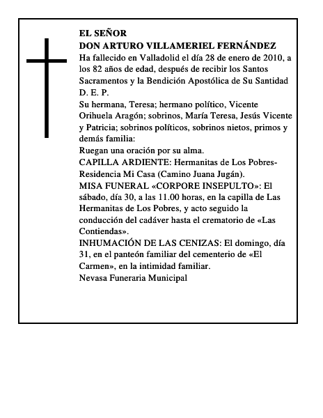 Don Arturo Villameriel Fernández