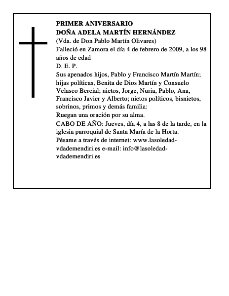 Doña Adela Martín Hernández