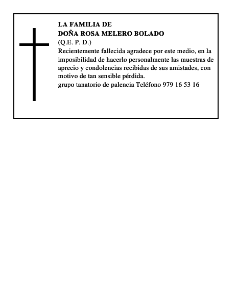 Doña Rosa Melero Bolado