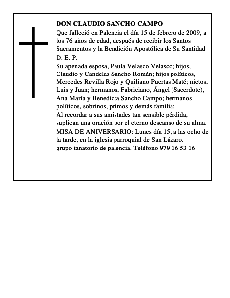 Don Claudio Sancho Campo
