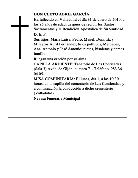Don Cleto Abril García
