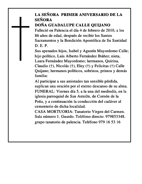 Doña Guadalupe Calle Quijano