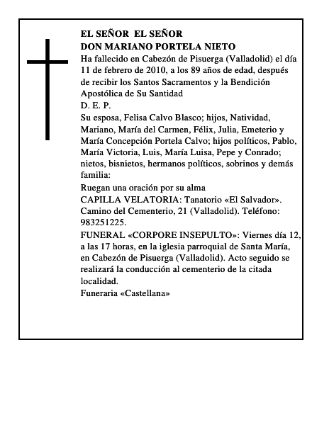 Don Mariano Portela Nieto