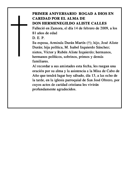 Don Hermenegildo Aliste Calles