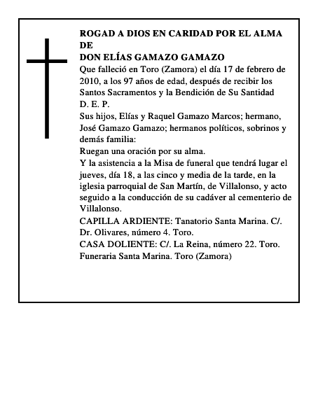 Don Elías Gamazo Gamazo