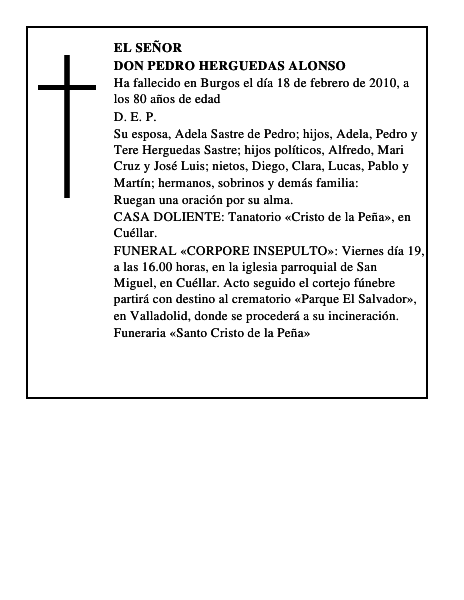 Don Pedro Herguedas Alonso