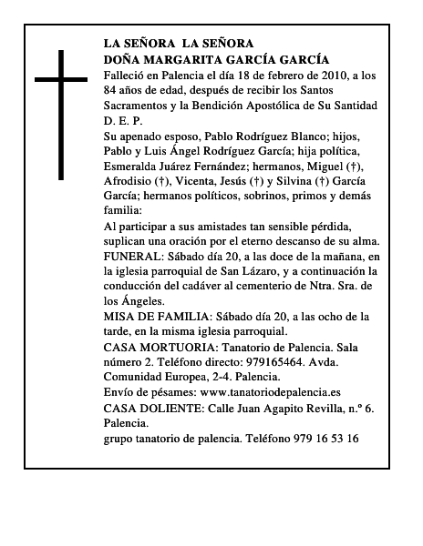 Doña Margarita García García
