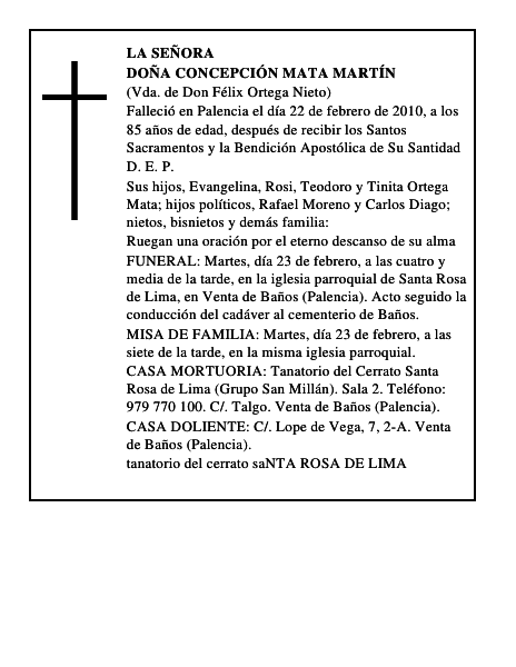 Doña Concepción Mata Martín