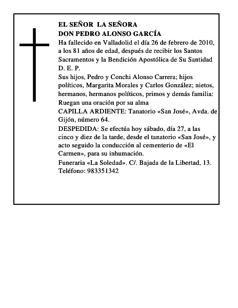 Don Pedro Alonso García